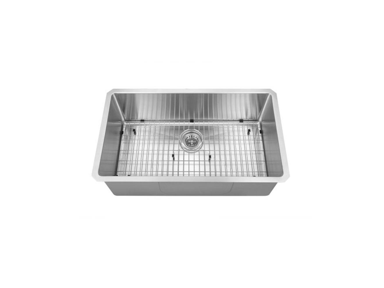30" handmade stainless + grid